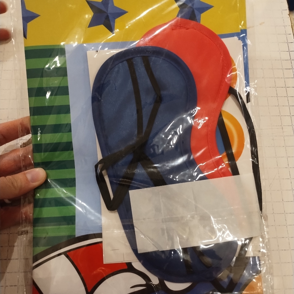 NWT Sonic The Hedgehog Pin The Star on Birthday Party Game Supplies Blindfolds